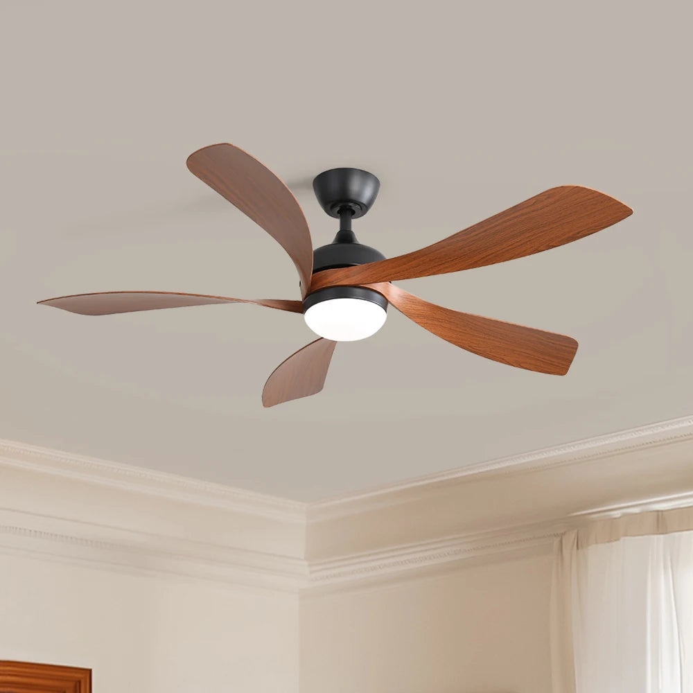 52-Inch Modern 5-Blade High Wind Speed DC Motor LED Ceiling Fan with Remote Control