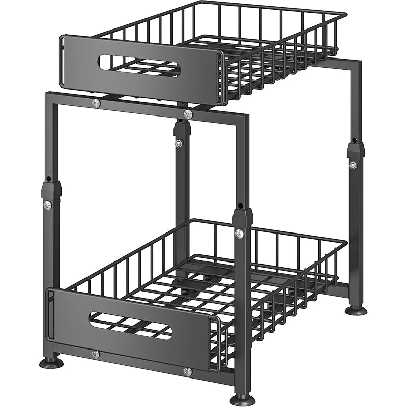 2-Tier Pull-Out Under-Sink Cabinet Organizer