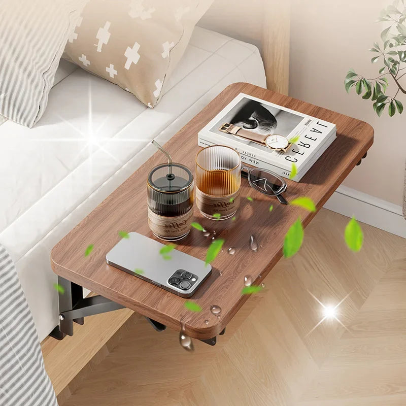 Foldable Collapsible Wood Under Bed Bedside Shelf Storage Organizer Dorm Bunk Bed