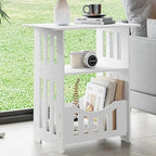 Modern Morocco Wood 1 Drawer Storage Nightstand Side Table Bedroom
