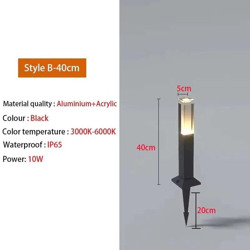 Waterproof Aluminum IP65 LED Lawn Light Outdoor Garden Courtyard Landscape – photo 8