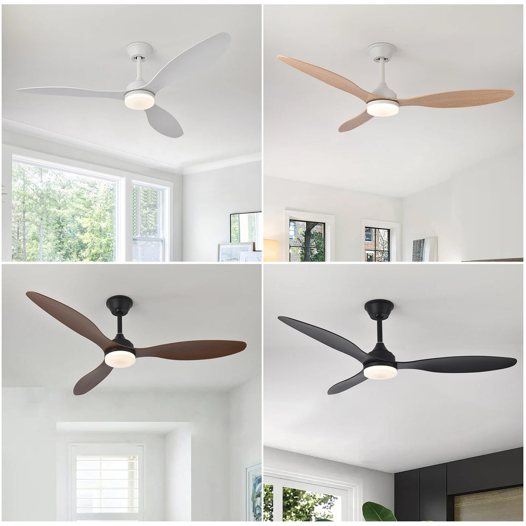 25-Inch 42-Inch 52-Inch Low Profile LED Ceiling Fan Light with Remote Control Indoor Outdoor