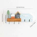 Decorative Wooden Wall Hooks and Storage Shelf