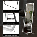 LED Aluminum Alloy Frame Full Length Standing Hanging Wall Mounted Mirror Home – photo 4