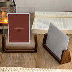 U-Shaped Acrylic and Wood Desktop Photo Frame