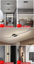 Contemporary Sleek LED Arc Adjustable Brightness Pendant Light with App Dimming – photo 7