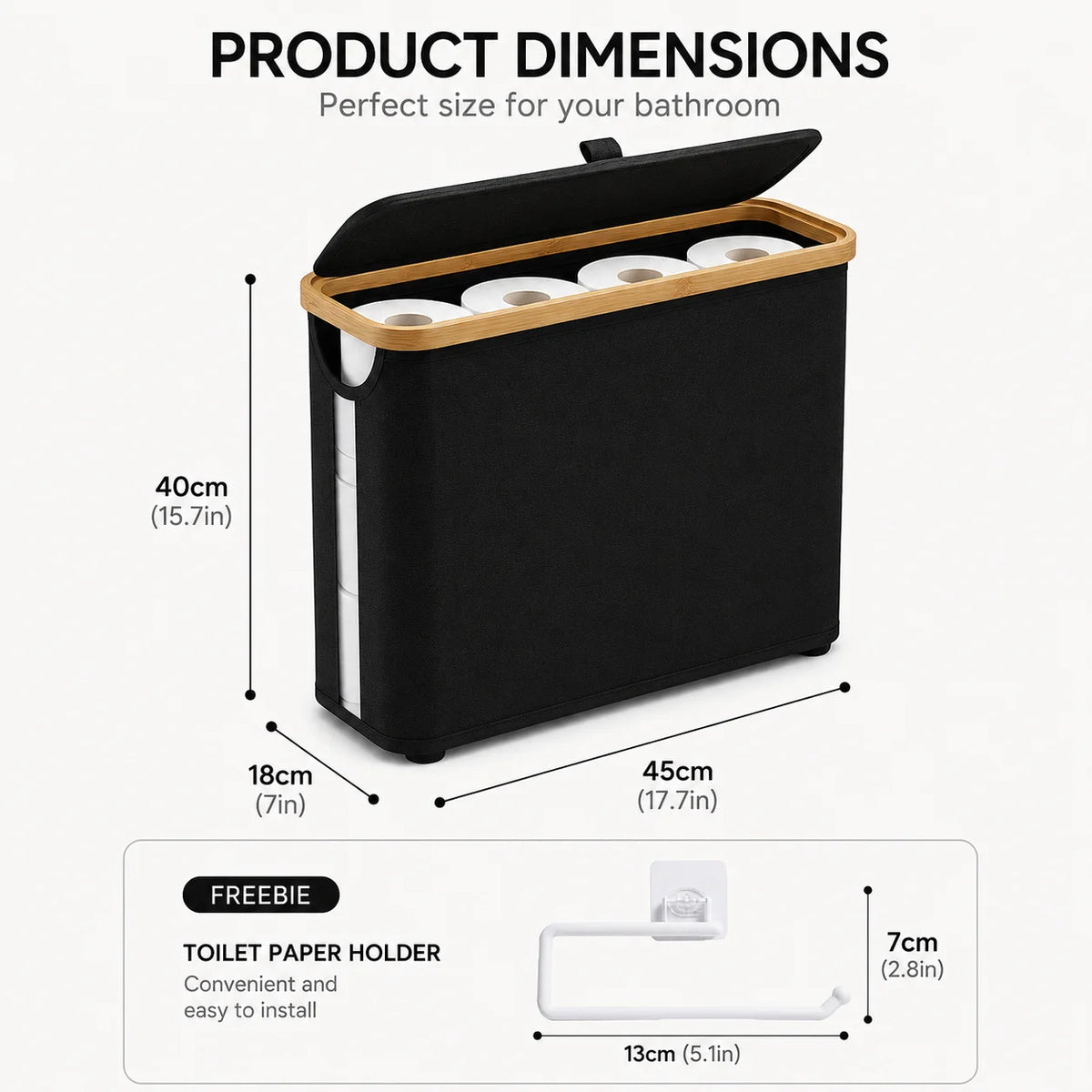 Free-Standing Toilet Paper Storage Basket