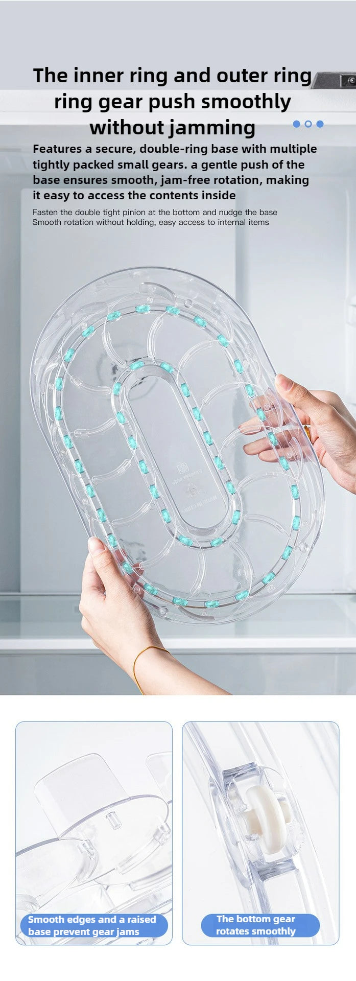 360° Rotating Refrigerator Storage Organizer