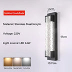 Waterproof Modern Stainless Steel Long Strip Outdoor Porch Wall Light – photo 9