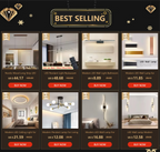 Modern Minimalist Black Gold LED Chandelier Pendant Light Stepless Dimming Remote Control – photo 7
