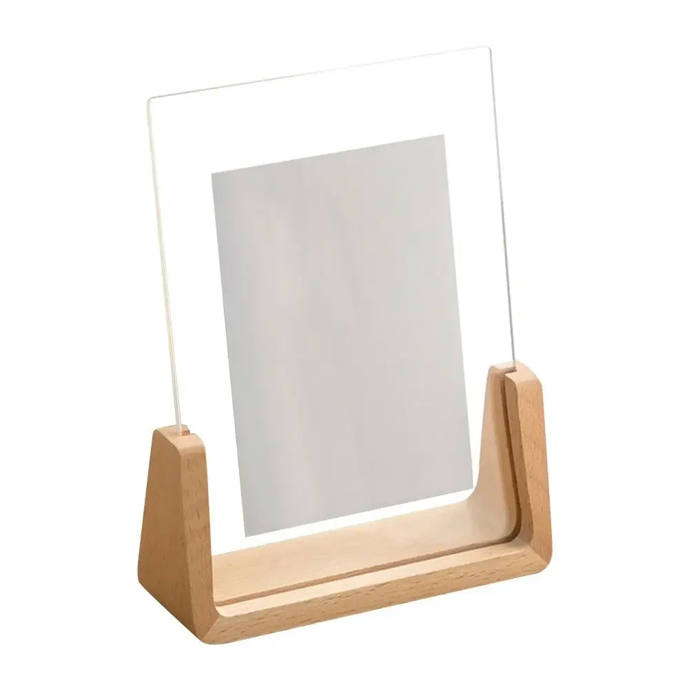 U-Shaped Acrylic and Wood Desktop Photo Frame