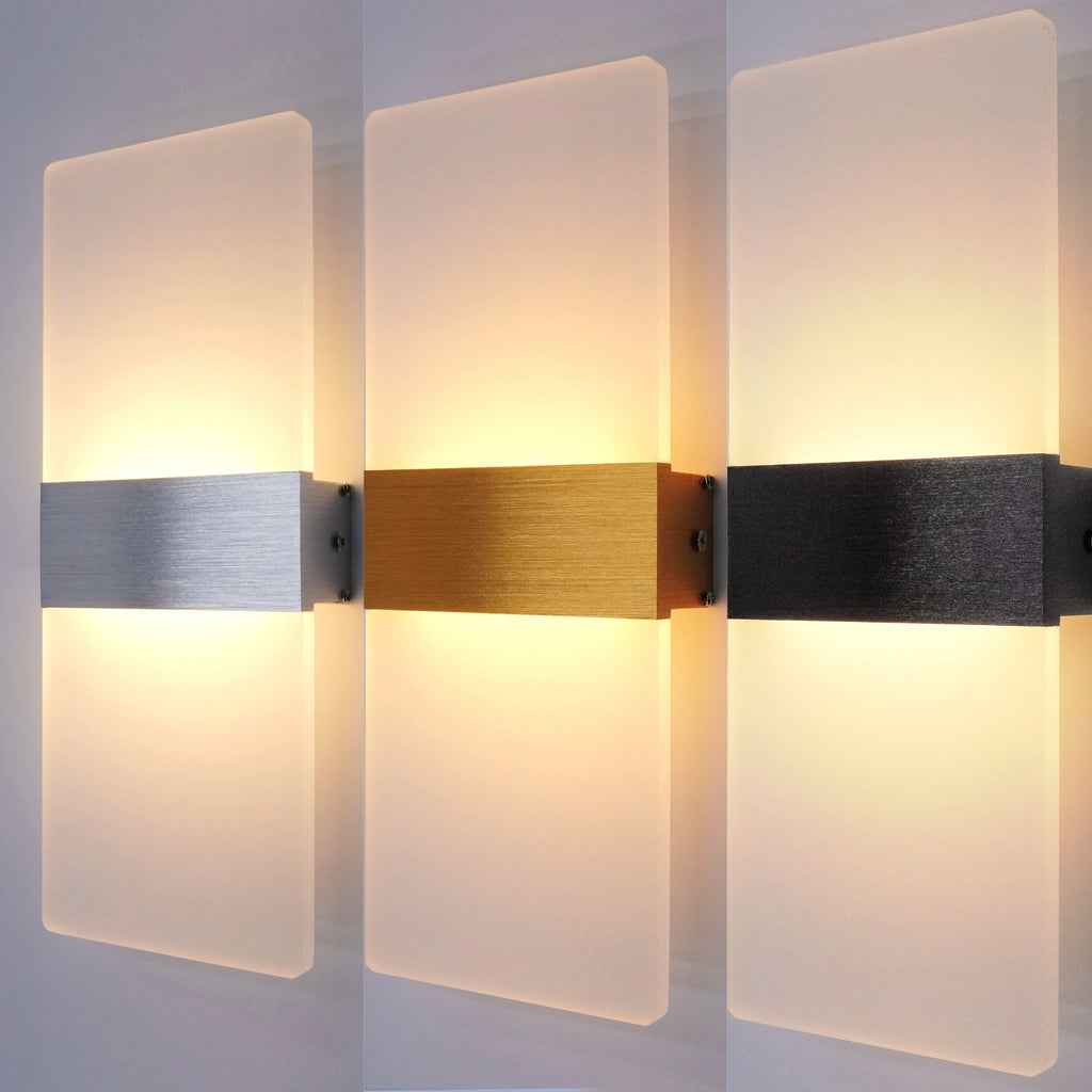 Modern Minimalist Aluminum Acrylic 12W LED Hardwire Wall Light – photo 2