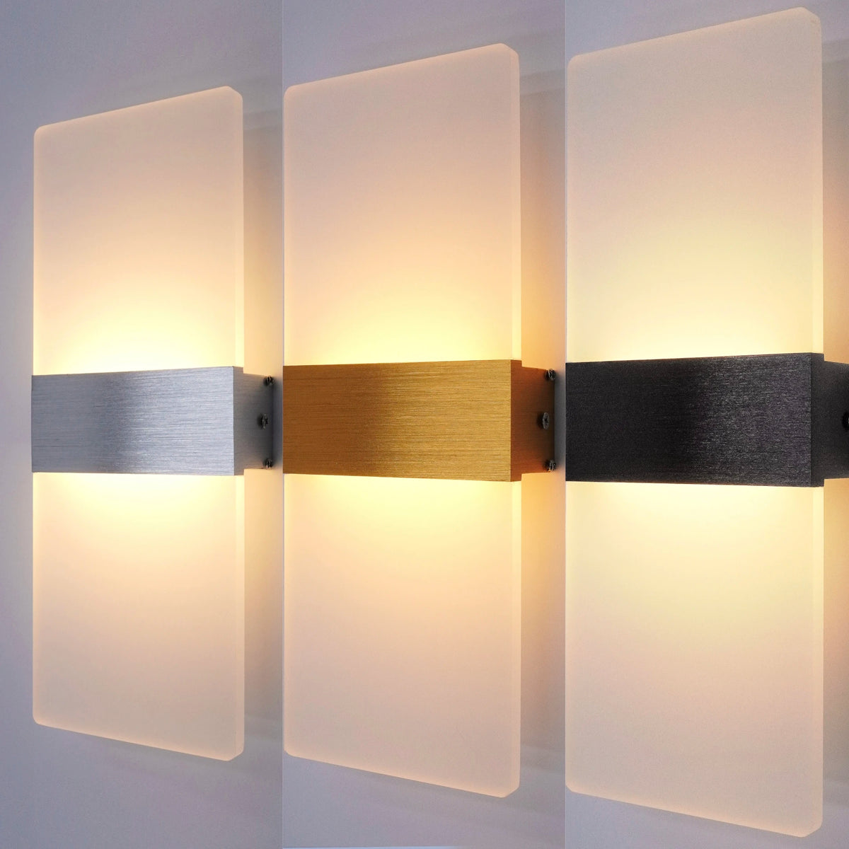 Modern Minimalist Aluminum Acrylic 12W LED Hardwire Wall Light – photo 2