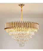 Luxury Black Gold Crystal Round LED Chandelier Pendant Light Tricolor – photo 16