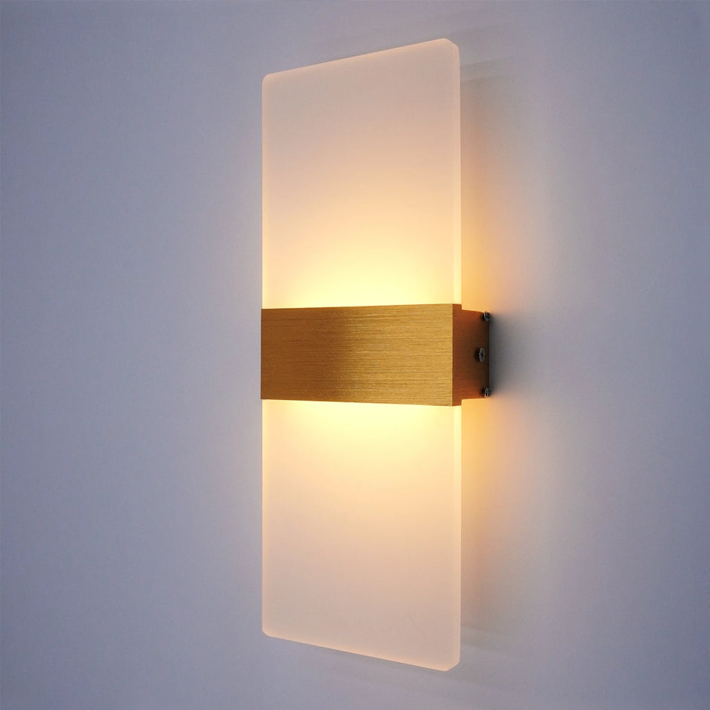 Modern Minimalist Aluminum Acrylic 12W LED Hardwire Wall Light – photo 10