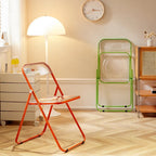 Foldable Transparent Acrylic Crystal Dining Chair Living Room Furniture
