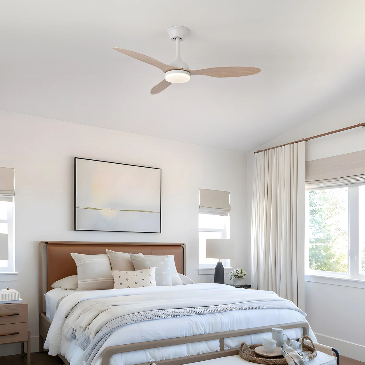 25-Inch 42-Inch 52-Inch Low Profile LED Ceiling Fan Light with Remote Control Indoor Outdoor – photo 14