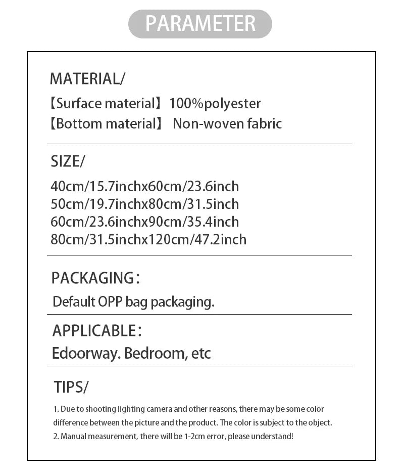 Coastal Absorbent Machine-Washable Bathroom Mat