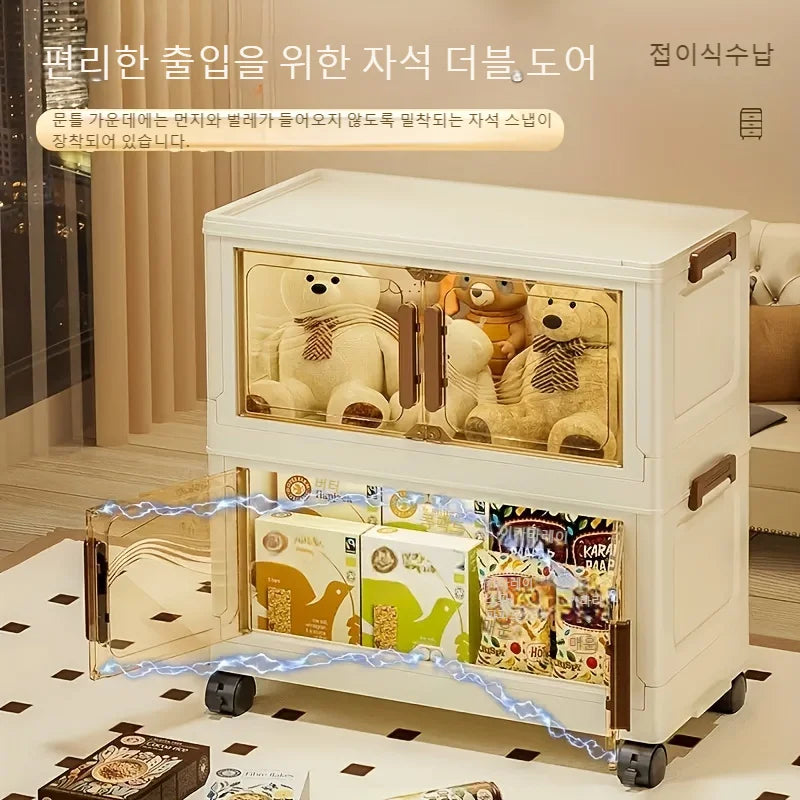 Foldable Stackable Clear-Door Storage Box