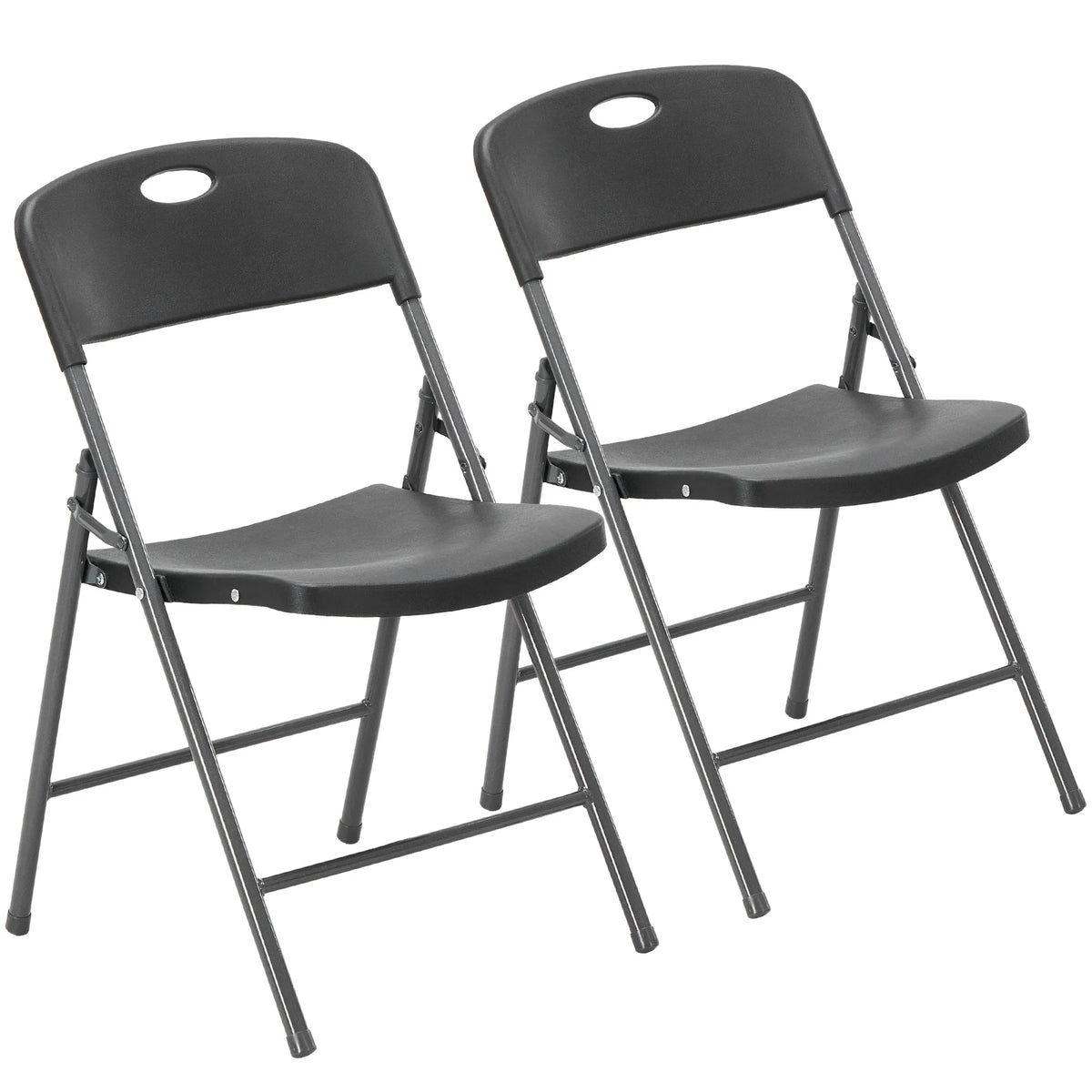 Stackable Foldable Heavy Duty Faux Leather Ergonomic Back Dining Chairs Set