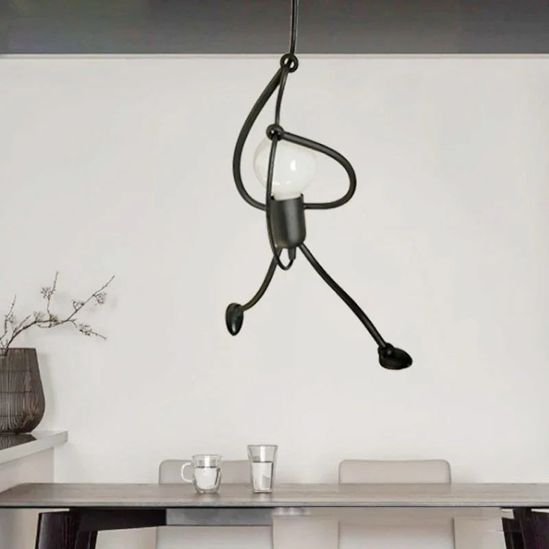 Vintage Iron Little Man LED E27 Pendant Light for Children Bedroom – photo 3