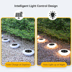 Solar Waterproof IP65 LED Buried Ground Lights Outdoor Garden Pathway Lawn – photo 2