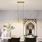 Modern Minimalist Black Gold LED Chandelier Pendant Light Stepless Dimming Remote Control – photo 4