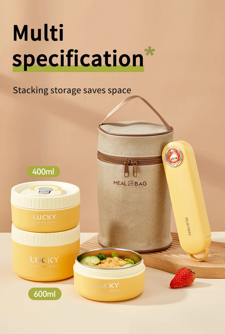 Stackable Stainless Steel Thermal Lunch Box