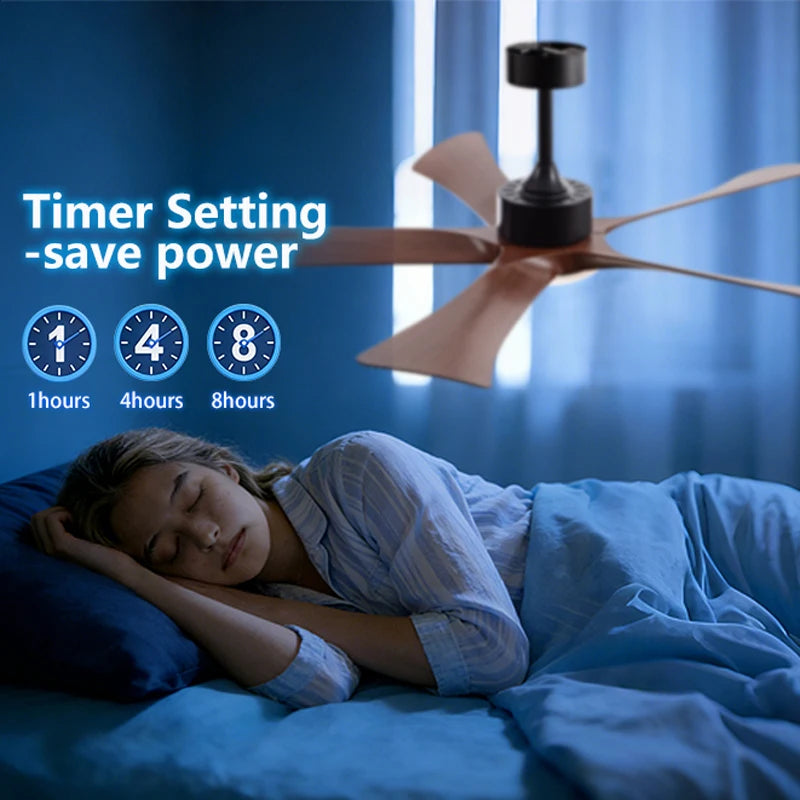 52-Inch Vintage Industrial 5-Blade LED Ceiling Fan Light with Remote Control – photo 4