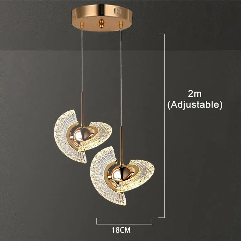 Modern Rose Gold Iron LED Pendant Light Chandelier Living Room Bedroom – photo 7