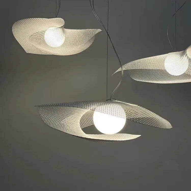 Modern Iron Stainless Steel White Pendant Chandelier Villa Hotel Lobby Restaurant Living Room – photo 3