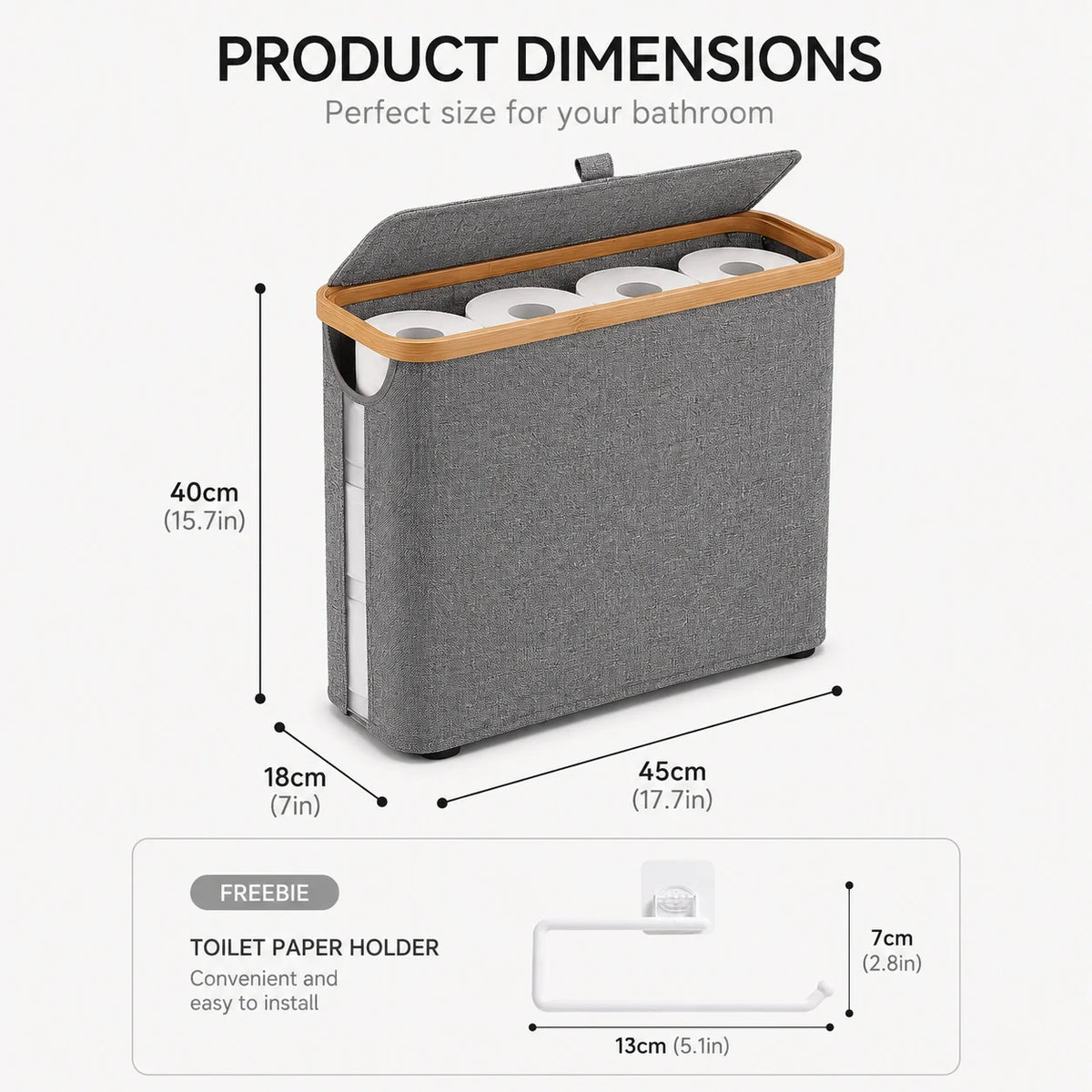 Free-Standing Toilet Paper Storage Basket