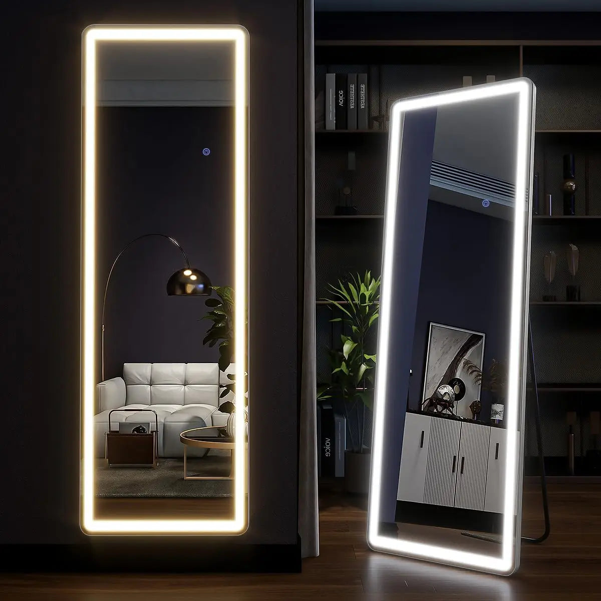 Dimmable LED Full Length Floor Standing Full Body Mirror Stand – photo 2