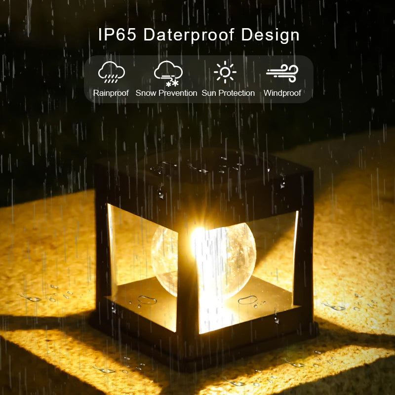 Solar Waterproof IP65 LED Buried Column Light Garden Courtyard Park
