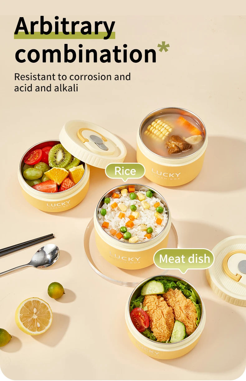 Stackable Stainless Steel Thermal Lunch Box