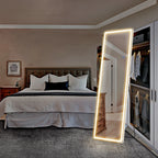 LED Aluminum Alloy Frame Full Length Standing Hanging Wall Mounted Mirror Home – photo 7