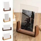 U-Shaped Acrylic and Wood Desktop Photo Frame