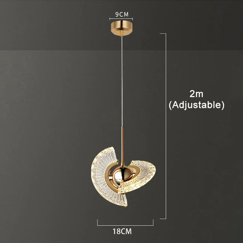 Modern Rose Gold Iron LED Pendant Light Chandelier Living Room Bedroom – photo 8