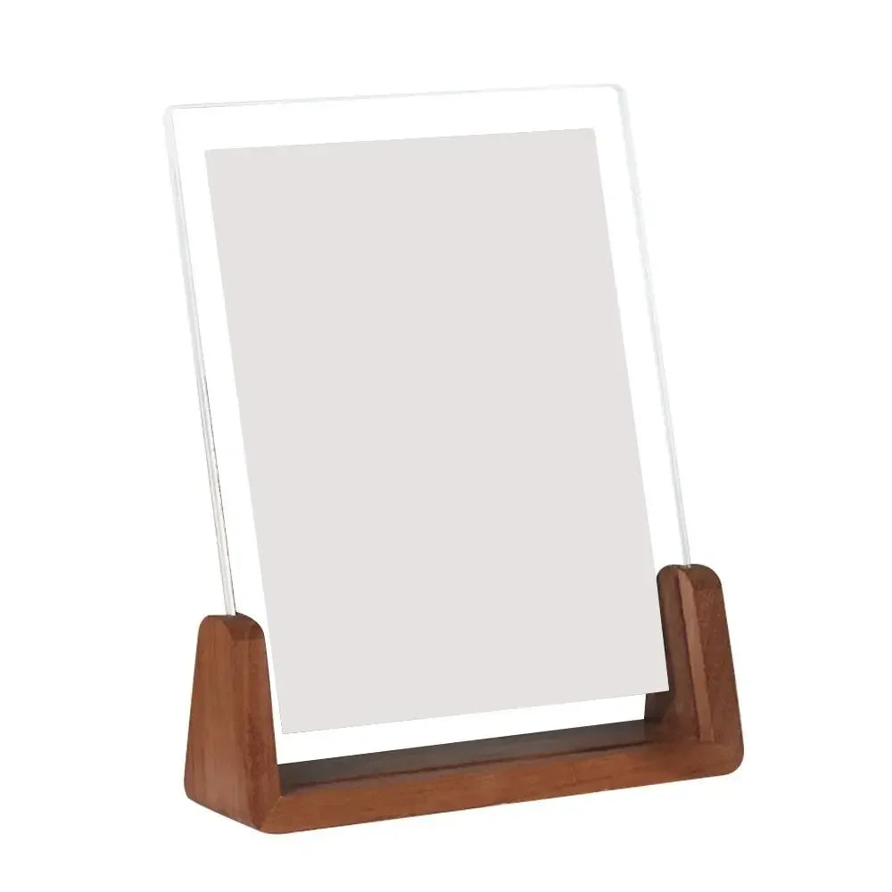 U-Shaped Acrylic and Wood Desktop Photo Frame
