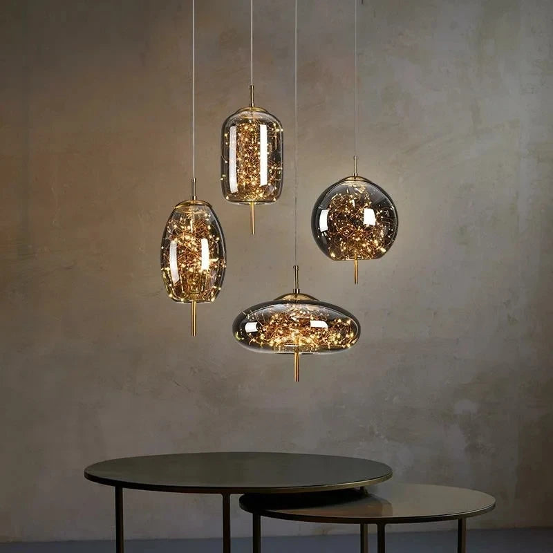 Modern LED Glass Pendant Light Chandelier Bedroom Dining Room – photo 2