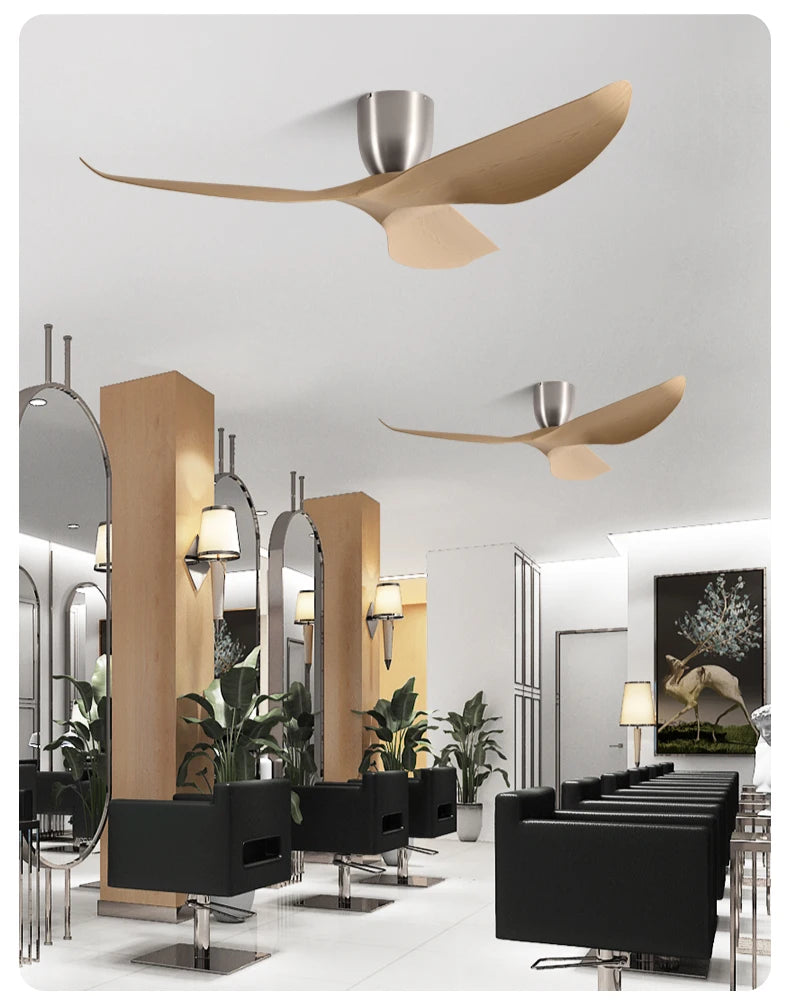 52-Inch 60-Inch Vintage Industrial DC Motor Ceiling Fan with Remote Control