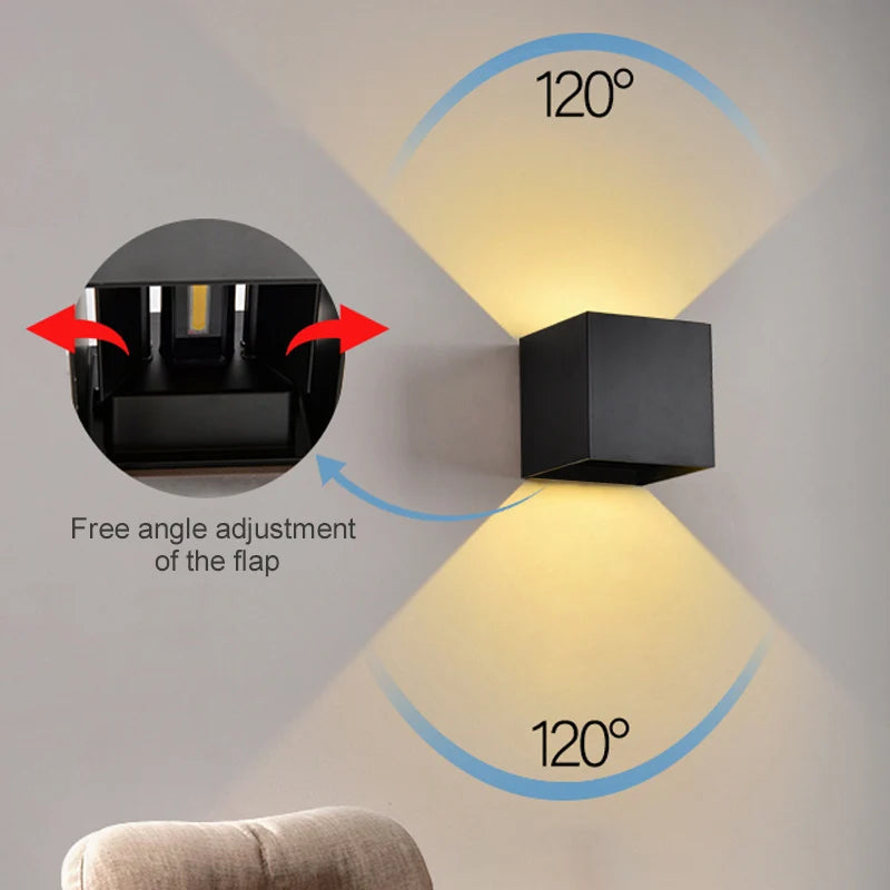 Waterproof 7W Nordic Square LED Wall Light