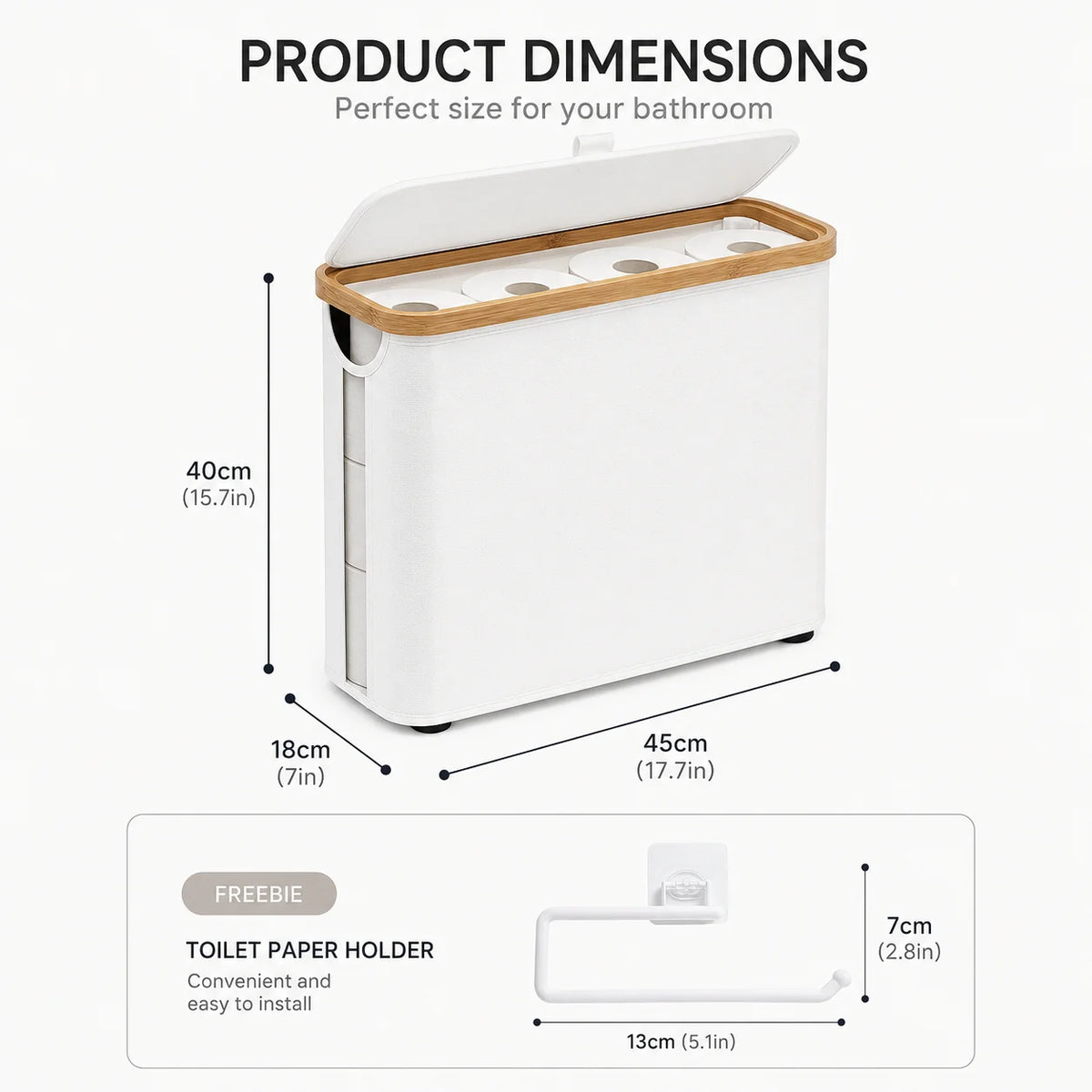 Free-Standing Toilet Paper Storage Basket
