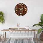 12-Inch Luminous Silent Wooden Wall Clock