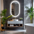 Dimmable Touch Switch Anti Fog Waterproof Oval LED Bathroom Mirror – photo 9