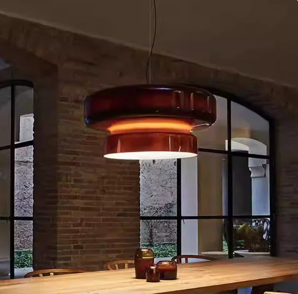 Designer Modern Round Glass LED Pendant Chandelier Living Room Bedroom – photo 3