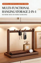 Solid Wood Entryway Key and Accessory Rack