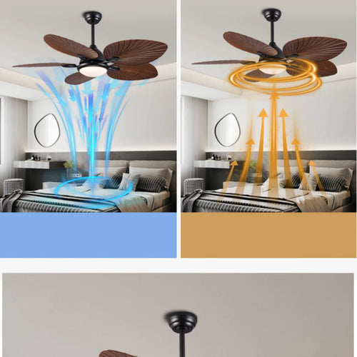 52-Inch Vintage Industrial 5-Blade LED Ceiling Fan Light with Remote Control Kitchen Dining Room – photo 2