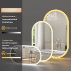 Dimmable Touch Switch Anti Fog Waterproof Oval LED Bathroom Mirror – photo 4