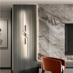Minimalist Aluminum Strip LED Wall Sconce Light Bedroom Living Room TV Background – photo 2